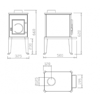 Piecyk kominkowy Dovre 100 CBS