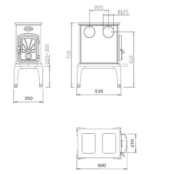 Piecyk kominkowy Dovre 40 CB