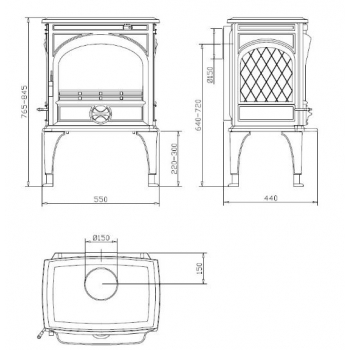 Piecyk Wolnostojący Dovre 425 GM