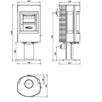 Piecyk kominkowy Dovre Astro 4 CB/P