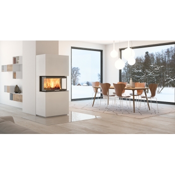 Kominek akumulacyjny Nordpeis Monaco III  High baza z wkładem kominkowym Q-34UL - 3 szyby