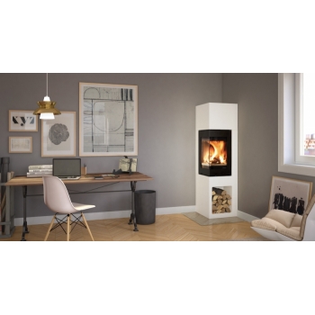 Kominek akumulacyjny Nordpeis Odense Shapestone z wkładem S-31A