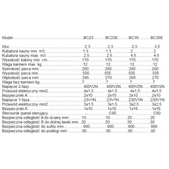 Piec elektryczny Harvia Vega Compact BC35 - 3.5kW