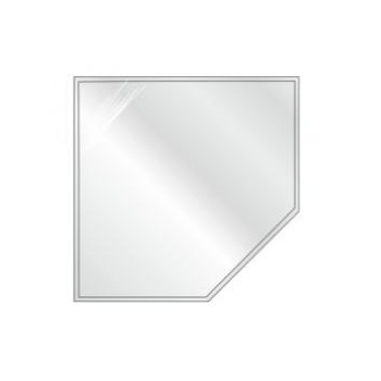 Podstawa szklana pod piec wolnostojący prostokątna narożna - szyba - szkło 1100x1100